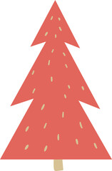 Abstract Geometric Christmas Tree Illustration