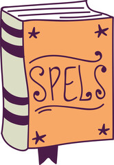 Magic Spell Book Halloween Illustration