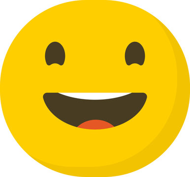 Cute Laughing Emoticon / Emoji Character Illustration