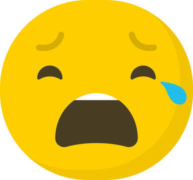 Crying Emoticon / Emoji Character Illustration