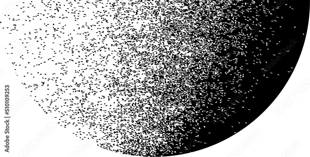Poster distorted geometric shape . minimal art design . noise destroyed logo . trendy grainy shapes . graph