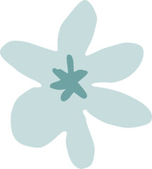 Blue Flower Illustration