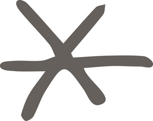 Grey Small Star Snowflake Doodle 2 Illustration
