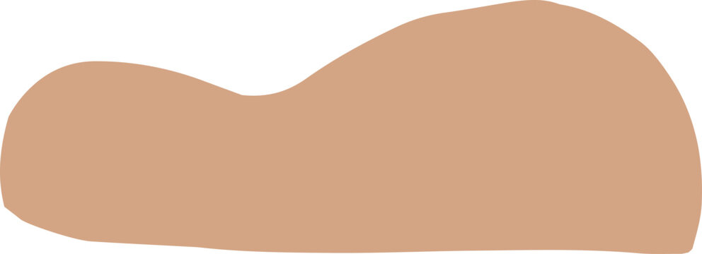 Brown Curved Shape Element