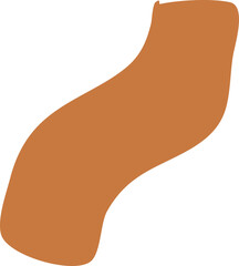 Orange Line Curved Shape Element