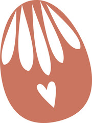 Pink Easter Egg Heart Illustration