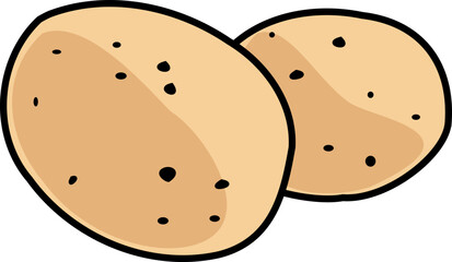 Two Potatoes Illustration