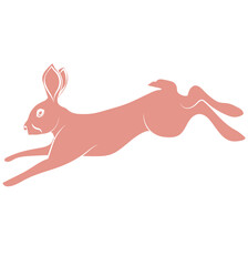 Running rabbit illustration