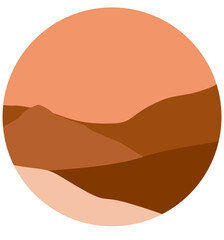Abstract Landscape view, mountain illustration