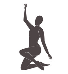 Abstract woman body silhouette illustration