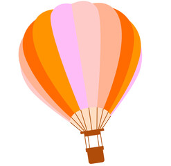 Flying airballoon illustration