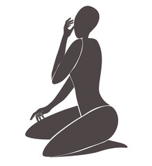 Abstract woman body silhouette illustration
