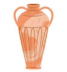 Clay or ceramic antique vase element