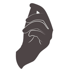 Abstract woman hand silhouette illustration