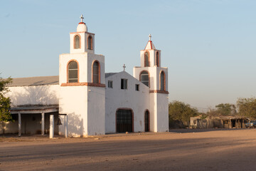 Church of the town of Loma de Bacum, Yaqui Tribe, in Sonora, Mexico
