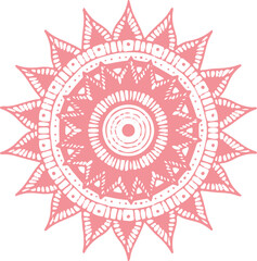 Set of hand drawn colorful mandalas