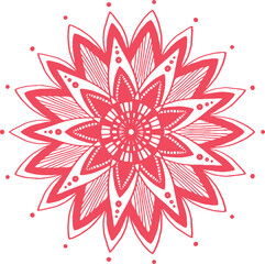 Set of hand drawn colorful mandalas