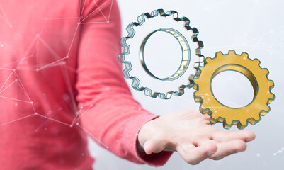 gear Technology setting concept background
