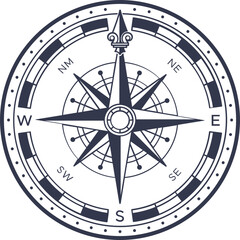 Vintage nautical compass