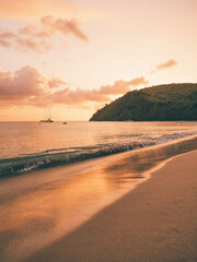 Sunset coucher de soleil Martinique caraibes tropical island plage de rêve plage paradisiaque...