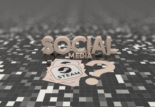 steam, social media background
