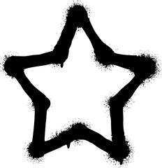 Graffiti spray frame in star shape © Tartila