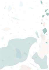 Terrazzo modern abstract template. Pink and beige