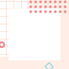 Memphis style trendy abstract social media post template