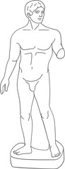 Ancient Greek sculpture of man