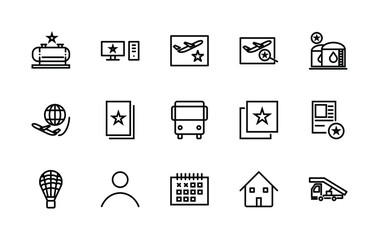 Simple set of war related vector linear icons. Contains icons such as: stop war, stop Putin, technology, medical help, aircraft, money, icon, war and more. Editable stroke 48x48 pixels perfect.