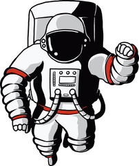 Astronaut in Space Illustration