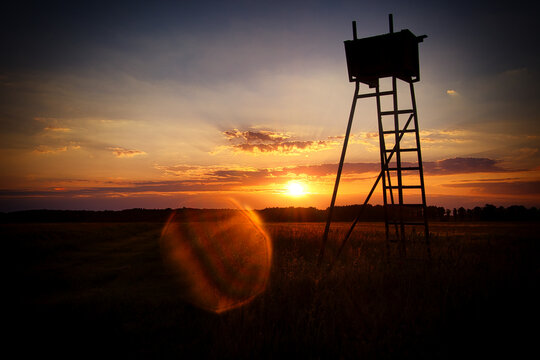 Hochstand - Abendrot - High quality photo