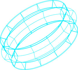 Neon Abstract Wireframe Elements