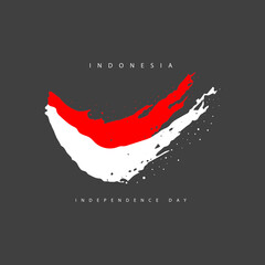 Indonesian Independence day. Simple and modern illustration