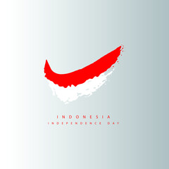 Obraz premium Indonesian Independence day. Simple and modern illustration