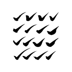 Black ink grunge brushes vector