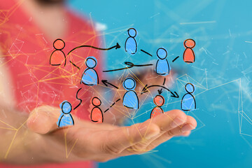 people network structure HR - Human resources management and recruitment