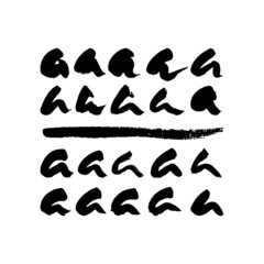 Black ink grunge brushes vector