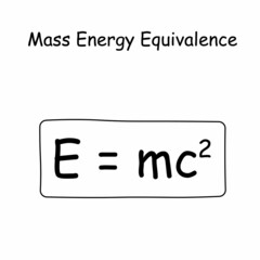 Mass enegry equivalence formula in physics