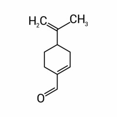 chemical structure of Perillaldehyde (C10H14O)
