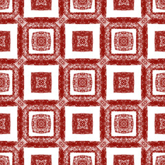 Obraz premium Geometric seamless pattern. Wine red symmetrical