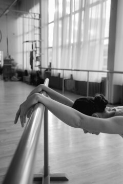 photo of a ballerina on a stretch