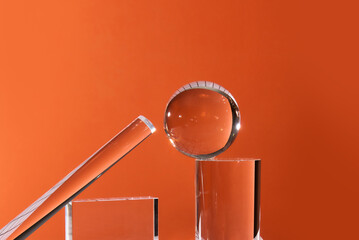 Empty podium for product display. 