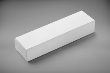 Whyte present box isolated on light grey background. High resolution.