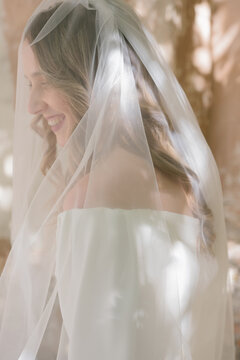 beautiful bride in a dress