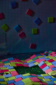 Abstract modern square geometric shape background for product