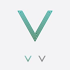 Letter V logo design vector.