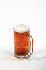 Isolated beer jar over a white background