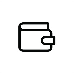 Modern wallet line icon. Premium pictogram isolated on a white background.