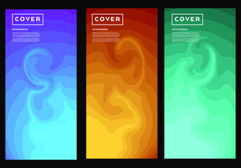 Colorful modern cover design with minimalistic abstract pattern